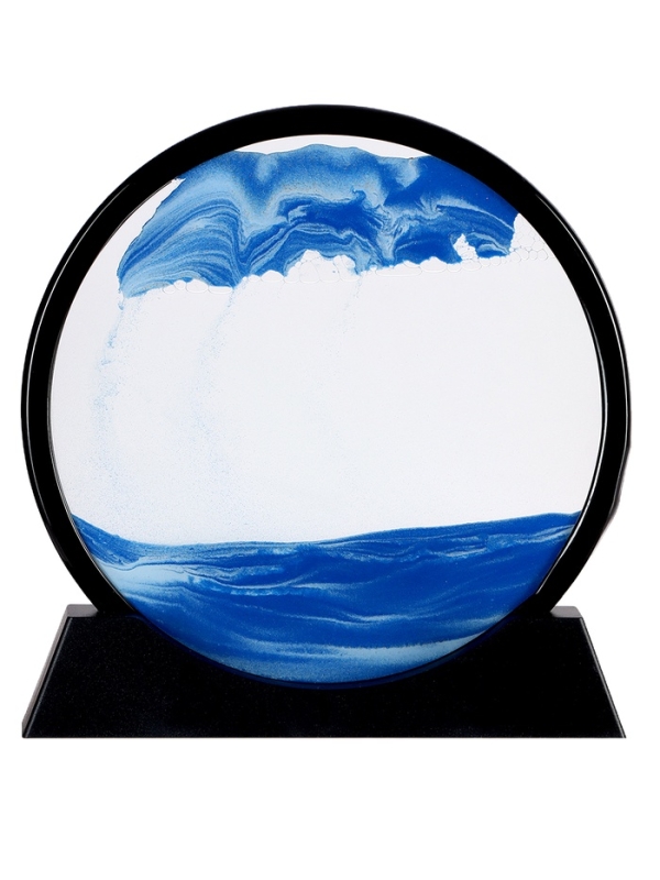 Песочные часы-картина, d-26 см, антистресс, песок синий Песочные часы-картина, d-26 см, антистресс, песок синий