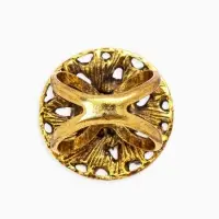 Кольцо для платка "Цветок в круге", цвет белый в чернёном золоте Кольцо для платка "Цветок в круге", цвет белый в чернёном золоте