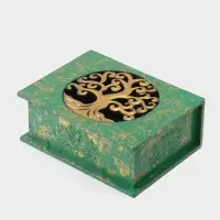 Шкатулка "Древо" 24х18х9 см, МДФ, цв. зелёный