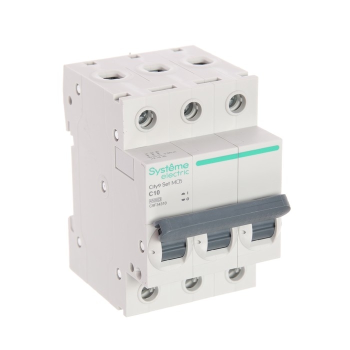 Автоматический выключатель SE City9 Set, С, 10 А, 3P, 4.5 kA, 400 В Автоматический выключатель SE City9 Set, С, 10 А, 3P, 4.5 kA, 400 В