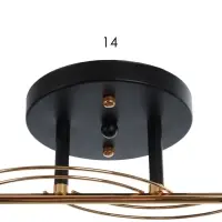 Люстра потолочная BayerLux &laquo;Кансе&raquo;, 2хЕ27, 40 Вт, черно-золотой, 41&times;15&times;23 см