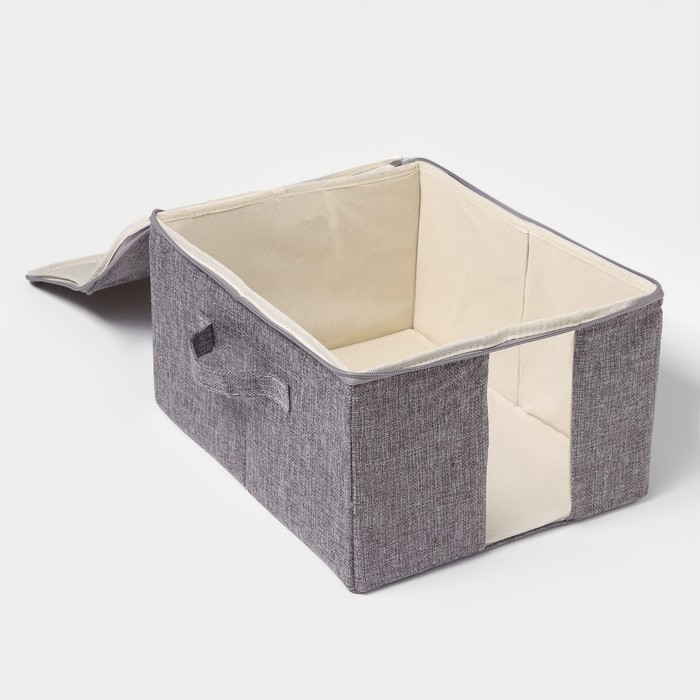 Кофр для хранения вещей LaDо́m «Грэй», 29×36×20 см, цвет серый Кофр для хранения вещей LaDо́m «Грэй», 29×36×20 см, цвет серый