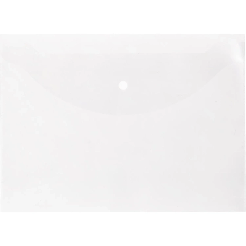 Папка-конверт на кнопке А4 100мкм прозрачный 10шт в уп