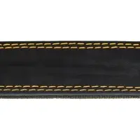 Ошейник комбинированный, 83&times;4.5 см, ОШ 50-70 см, кожа, брезент, чёрный