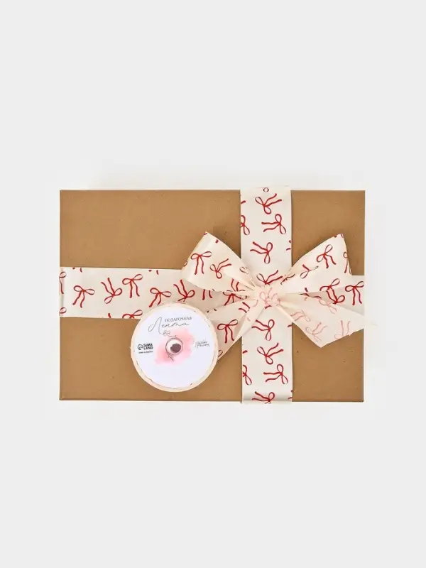 Лента атласная &laquo;Бантики&raquo;, розовая, 4 см &times; 5 метров