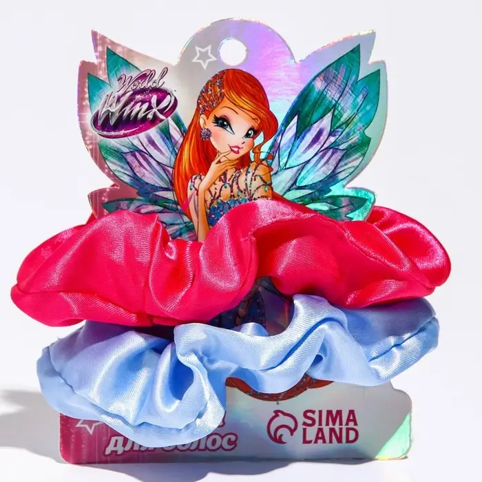 Резинки для волос «Фея Блум», 2 шт., розовый, голубой, WINX Резинки для волос «Фея Блум», 2 шт., розовый, голубой, WINX