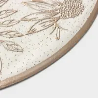 Салфетки сервировочные на стол Доляна &laquo;Ботаника&raquo;, 2 шт., d=38 см, бежевые