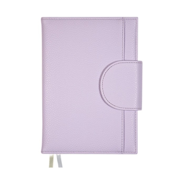 Ежедневник недатированный B6 160 листов deVENTE.Contea, твёрдая обложка из искусственной кожи с поролоном, кремовый блок 70 г/м2, сиреневый Ежедневник недатированный B6 160 листов deVENTE.Contea, твёрдая обложка из искусственной кожи с поролоном, кремовый блок 70 г/м2, сиреневый