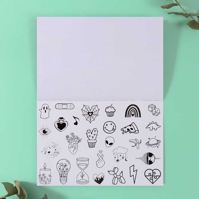 Наклейки в книжке Наклейки в книжке "Одна линия" + 3 фона 20,7х14,2 см