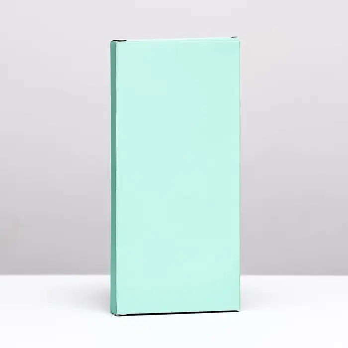 Подарочная коробка под плитку шоколада, с окном, зеленая (мятная), 17×8×1.4 см Подарочная коробка под плитку шоколада, с окном, зеленая (мятная), 17×8×1.4 см