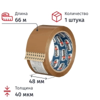 Клейкая лента одностор. упаковоч. 48х66х Unibob 400 коричневая