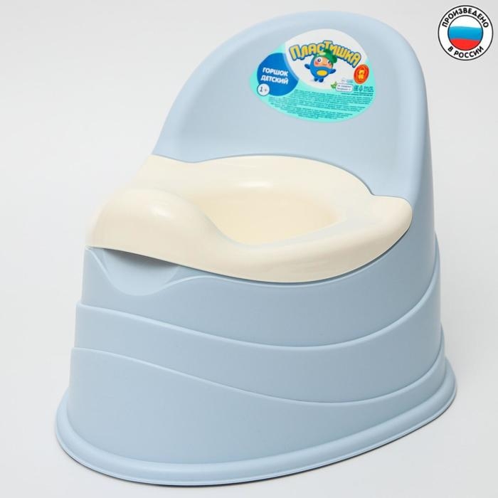 Горшок двухцветный, цвет светло-голубой Горшок двухцветный, цвет светло-голубой