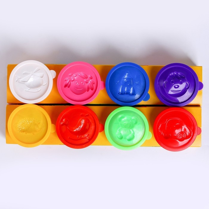 Тесто для лепки в банках, 8 цв, 70 гр Тесто для лепки в банках, 8 цв, 70 гр