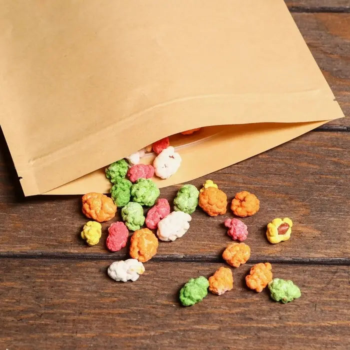 Пакет Zip - lock Крафт с прямоугольным окном, плоский, 20×30 см