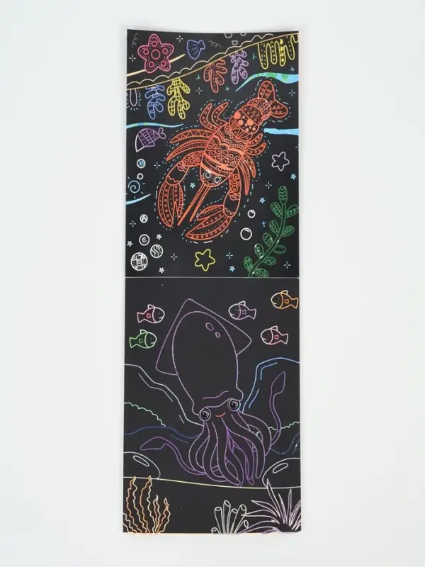 Гравюра - блокнот &laquo;Подводный мир&raquo;, 13&times;18 см, 8 л.