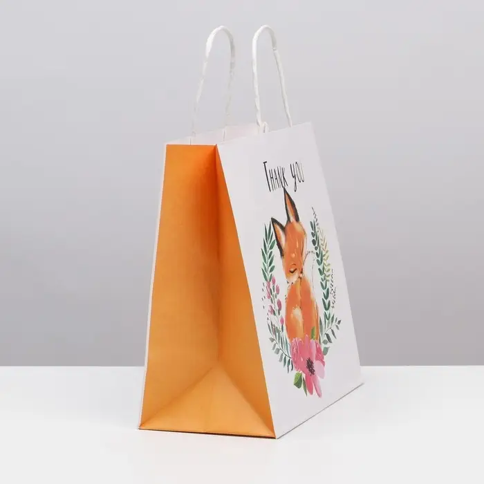 Пакет подарочный, упаковка, «Благодарю», 22 х 22 х 11 см