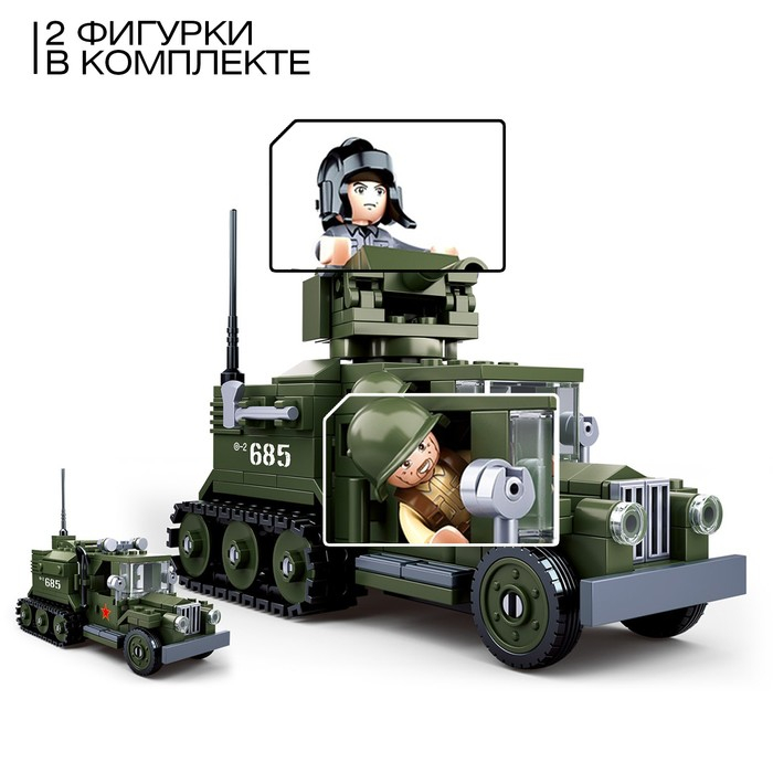 Конструктор Армия ВОВ «Боевой грузовик», 243 детали Конструктор Армия ВОВ «Боевой грузовик», 243 детали