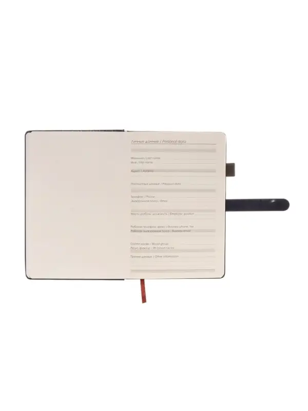 Ежедневник недатированный формат А5, 80л, линия, с ручкой, подар коробка, Синий