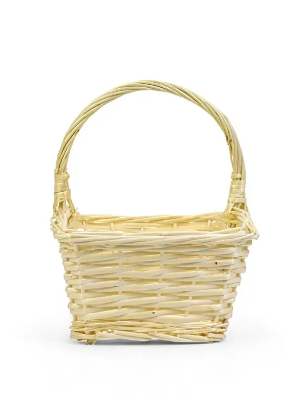 Корзина плетеная ИВА 27х22х14 см ПЛЕТ ручка h=13 см белая Корзина плетеная ИВА 27х22х14 см ПЛЕТ ручка h=13 см белая