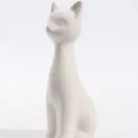 Фигурка декоративная &laquo;Кошка-Нефертити&raquo;, неокрашенная, 6.5&times;18 см, белая