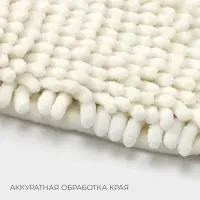 Коврик для дома LaDо́m, букли, плотность 1400 г, 50&times;80 см, белый