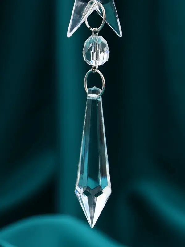 Украшение ёлочное "Льдинка" звёзды кристалл, 20х4,5 см, прозрачный