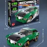 Конструктор машина 10 в 1 UNICON Mechanics, 195 деталей, 6+