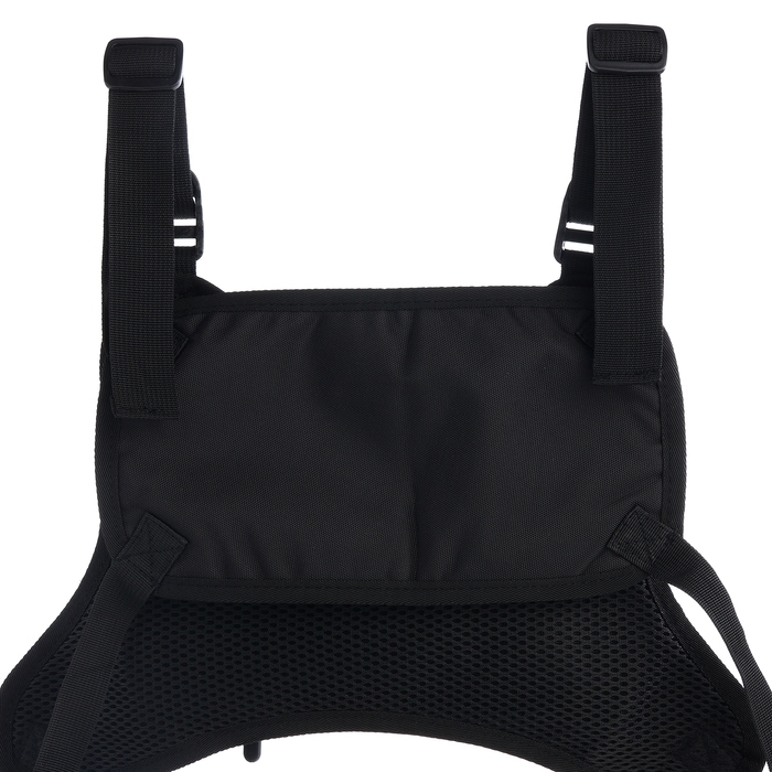 Сумка нагрудная на молнии, 2 наружных кармана, цвет чёрный Сумка нагрудная на молнии, 2 наружных кармана, цвет чёрный