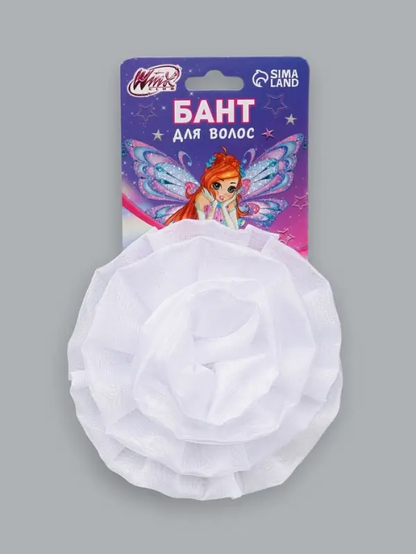 Бант для волос, ВИНКС, на резинке, 11 см