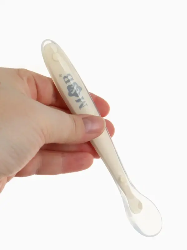 Ложка для первого прикорма в контейнере, бежевая Mum&Baby