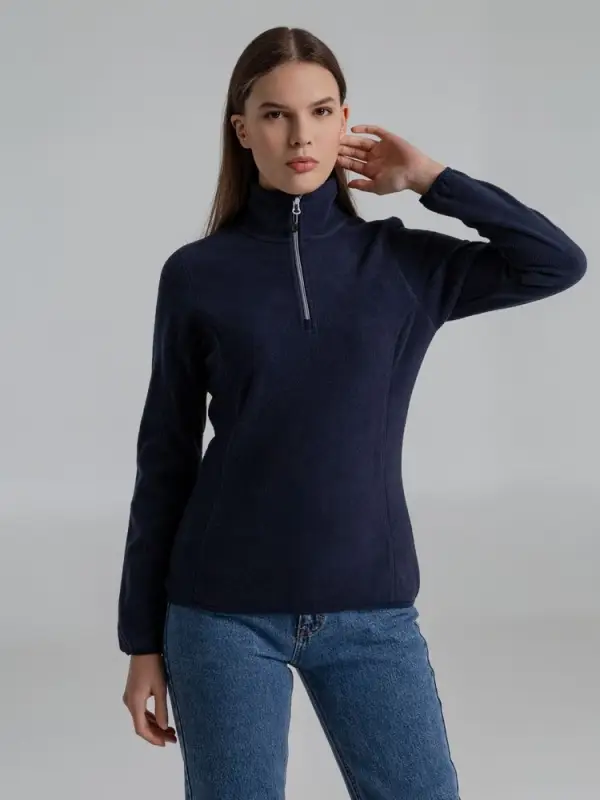 Толстовка флисовая женская Frontflip темно-синяя, размер XS Толстовка флисовая женская Frontflip темно-синяя, размер XS