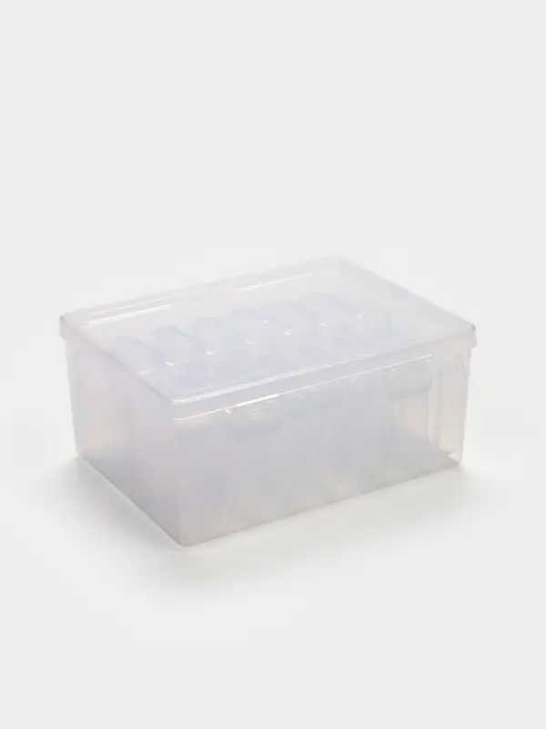 Органайзер для украшений QF, антиокислительный на 14 ячеек, 16.5&times;12&times;6 см, прозрачный