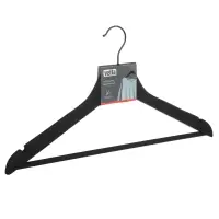 VETTA Вешалка деревянная, софт тач, 44.5x23x1.2см, черная