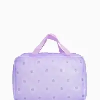 Косметичка-сумка на молнии для бассейна, с ручками, средний размер, сиреневая