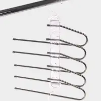 Вешалка для брюк многоуровневая, трансформер, 30.5&times;32&times;7.5, 5 уровней, прозрачная