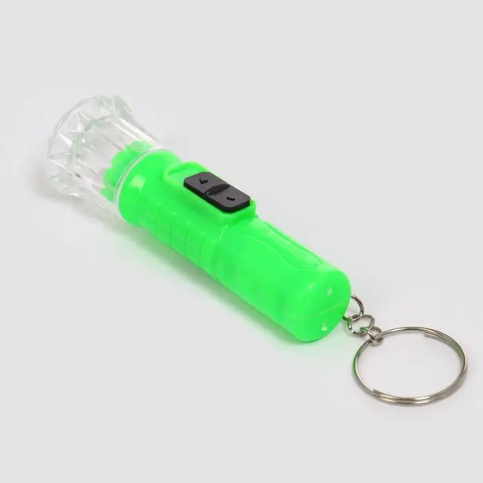 Фонарик брелок для ключей на кольце «Темминка», 1 LED, 2×6.5 см, МИКС Фонарик брелок для ключей на кольце «Темминка», 1 LED, 2×6.5 см, МИКС
