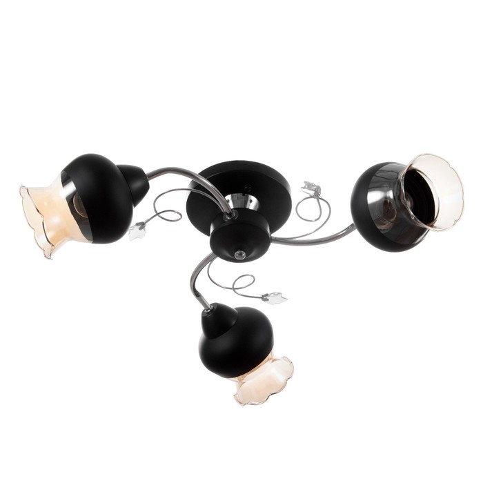 Люстра Люстра "Авиталь" 3хЕ27 40Вт чёрно-хромовый 53х53х23 см BayerLux