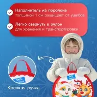 Ледянка KIDS Snow Cat, d=45 см, толщина 1 см, с ручкой, красная