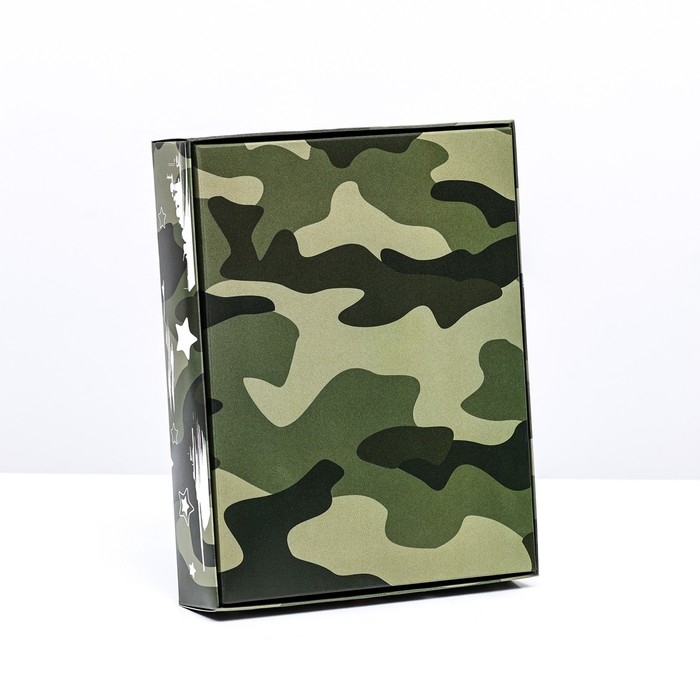 Коробка для 12 конфет , Коробка для 12 конфет , "Камуфляж" 19 х 15 х 3,6 см. Кондитерская упаковка