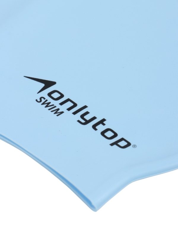 Шапочка для плавания силиконовая 49 гр, цвет голубой