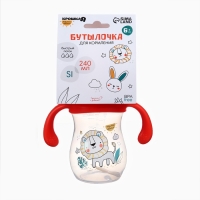 Бутылочка для кормления Крошка Я «Baby time collection», широкое горло, от 6 мес., 240 мл, цвет красный