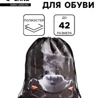 Мешок для обуви &laquo;Автомобиль&raquo; Stavia на шнурке, 43&times;0.5&times;36 см, чёрный