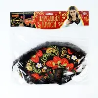 Карнавальный воротник "Народная краса" цвет чёрный Карнавальный воротник "Народная краса" цвет чёрный