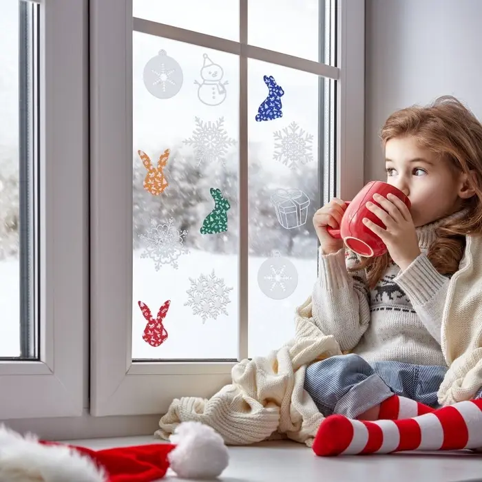 Наклейки на окна &laquo;Новогодние&raquo;, МИКС
