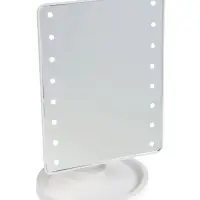 Зеркало KZ-06 настольное с подсветкой, 16 LED, сенсорное управление, 26.5&times;16&times;12 см, белое