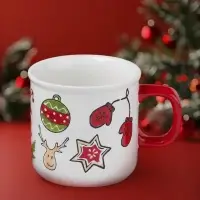 Новогодняя кружка Доляна Sweet Treats, 360 мл, 12.8&times;9.5&times;9 см, керамика, белая