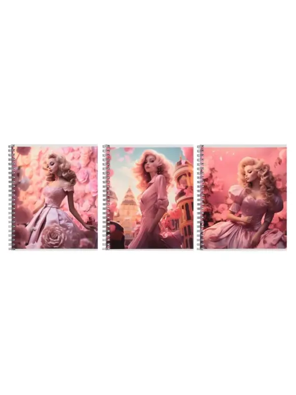 Тетради Calligrata. Glamour, 3 штуки, 80 листов, на гребне, обложка из мелованного картона