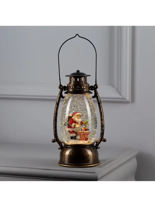 Светодиодная фигура &laquo;Дед Мороз с подарками&raquo; 14&times;23.5&times;11 см, пластик, от батареек ААх3, USB, свечение тёплое белое