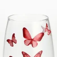 Ваза для цветов &laquo;Бабочки&raquo; стеклянная, прозрачная, 26 см 1.7 л.
