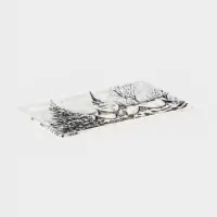 Блюдо сервировочное Доляна &laquo;Новогодняя ночь&raquo;, 25&times;16 см, фарфор, серое